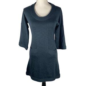 Banana Republic Extra Fine Merino Wool Womens Tunic Sweater dress Pockets Size S
